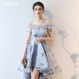 Prom Dresses Short Front Back Long Tail Banquet Evening Dress