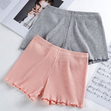 Women Summer Safety Pants Thread Ribbed Striped Seamless Stretchy Underpants