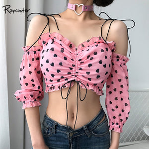 Rapcopter Pink Printed Polka Dot Casual