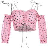 Rapcopter Pink Printed Polka Dot Casual