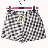 Women Plaid Shorts Casual Loose Elastic Waist