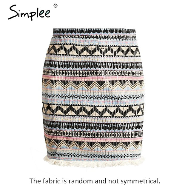Vintage pencil skirt women ethnic mini skirt