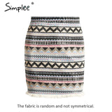 Vintage pencil skirt women ethnic mini skirt
