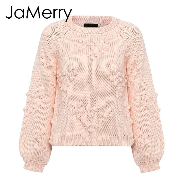 winter sweaters ladies Long sleeve pullover  chic loose knitted jumper