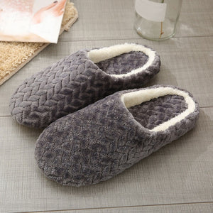 New Autumn Slippers Bottom Soft Home Shoe Cotton Thick Slippers Indoor Slip-On Slides