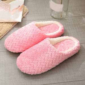 New Autumn Slippers Bottom Soft Home Shoe Cotton Thick Slippers Indoor Slip-On Slides