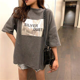 Female High Quality Print Hot T-shirts Simple O-Neck Summer Free Half-Sleeved T-shirt