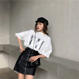 Female High Quality Print Hot T-shirts Simple O-Neck Summer Free Half-Sleeved T-shirt