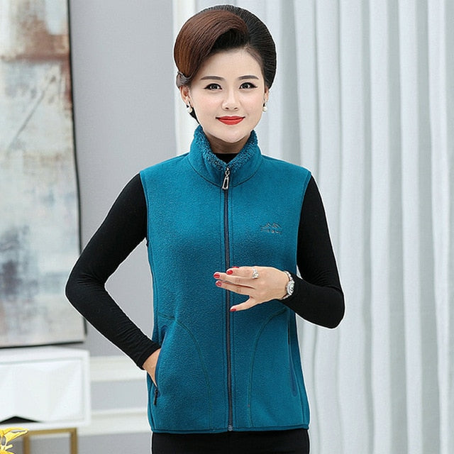 Polar Fleece Vest Lightweight Thick Warm Soft Waistcoat