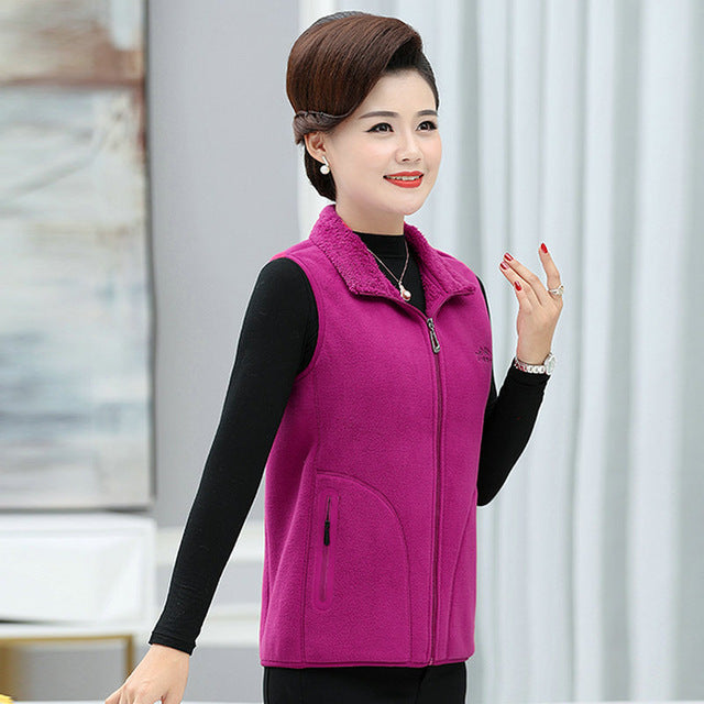 Polar Fleece Vest Lightweight Thick Warm Soft Waistcoat