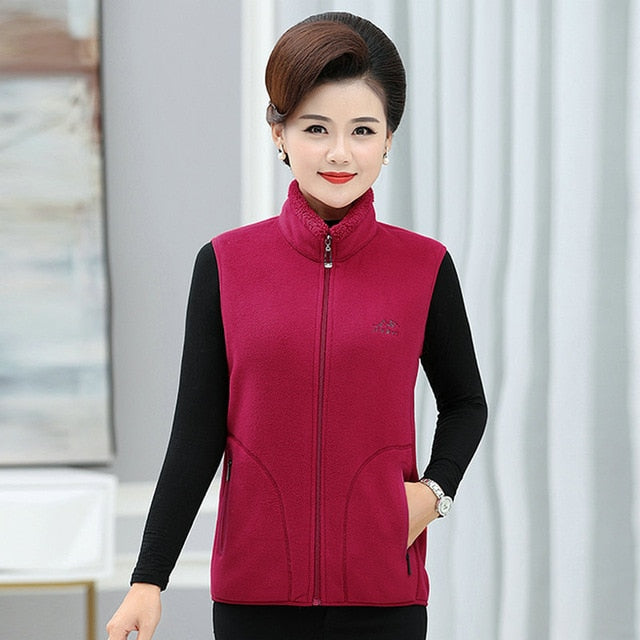 Polar Fleece Vest Lightweight Thick Warm Soft Waistcoat