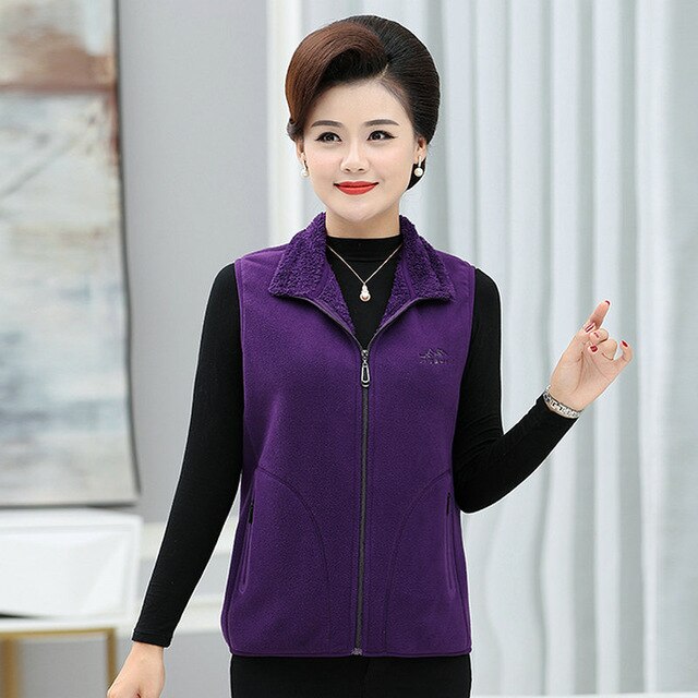 Polar Fleece Vest Lightweight Thick Warm Soft Waistcoat
