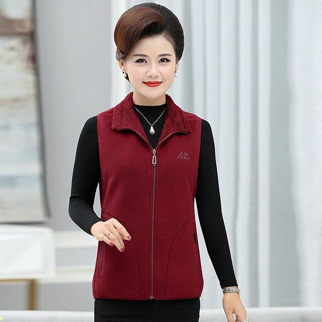 Polar Fleece Vest Lightweight Thick Warm Soft Waistcoat