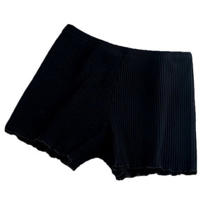 Women Summer Safety Pants Thread Ribbed Striped Seamless Stretchy Underpants