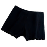 Women Summer Safety Pants Thread Ribbed Striped Seamless Stretchy Underpants