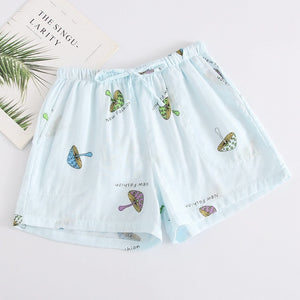 Women Sleep Short Pants Cotton Home Beach Bottoms Lounge Sleepwear Printing