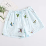 Women Sleep Short Pants Cotton Home Beach Bottoms Lounge Sleepwear Printing