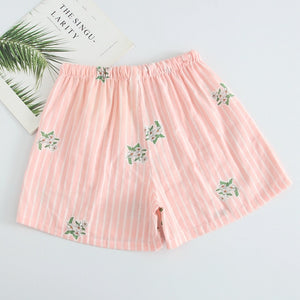 Women Sleep Short Pants Cotton Home Beach Bottoms Lounge Sleepwear Printing