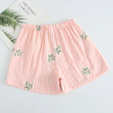 Women Sleep Short Pants Cotton Home Beach Bottoms Lounge Sleepwear Printing