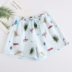 Women Sleep Short Pants Cotton Home Beach Bottoms Lounge Sleepwear Printing