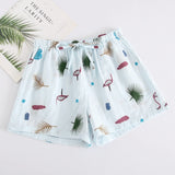 Women Sleep Short Pants Cotton Home Beach Bottoms Lounge Sleepwear Printing