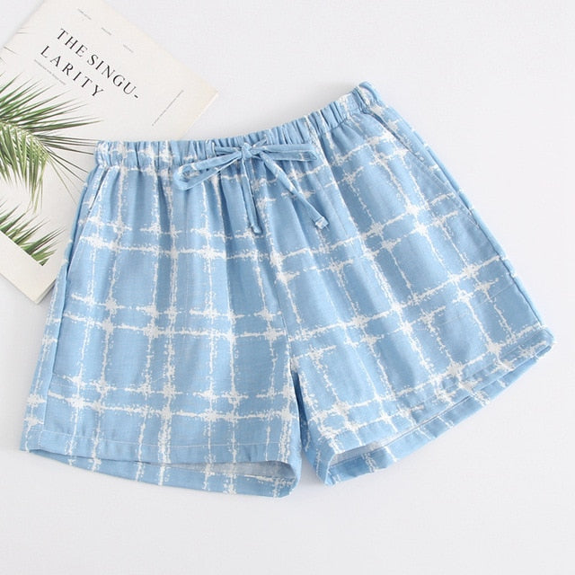 Women Sleep Short Pants Cotton Home Beach Bottoms Lounge Sleepwear Printing
