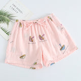 Women Sleep Short Pants Cotton Home Beach Bottoms Lounge Sleepwear Printing