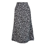Sexy Leopard Print Chiffon Split Skirt Casual Fashion Long Skirts for Women Spring Summer