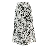 Sexy Leopard Print Chiffon Split Skirt Casual Fashion Long Skirts for Women Spring Summer