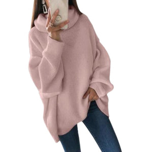 Casual Sweater Loose Turtleneck Sweater Women Knitwear Long Sleeve Pull Jumpers