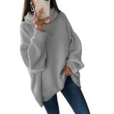 Casual Sweater Loose Turtleneck Sweater Women Knitwear Long Sleeve Pull Jumpers