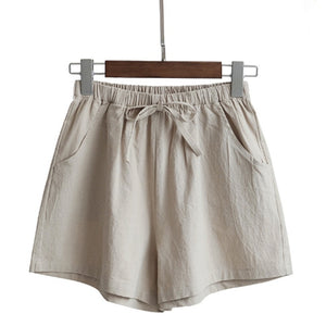 Shorts Hot Summer Casual Cotton Linen Shorts Plus Size Mid Waist Short Fashion