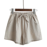 Shorts Hot Summer Casual Cotton Linen Shorts Plus Size Mid Waist Short Fashion