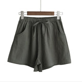 Shorts Hot Summer Casual Cotton Linen Shorts Plus Size Mid Waist Short Fashion