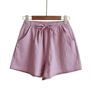 Shorts Hot Summer Casual Cotton Linen Shorts Plus Size Mid Waist Short Fashion