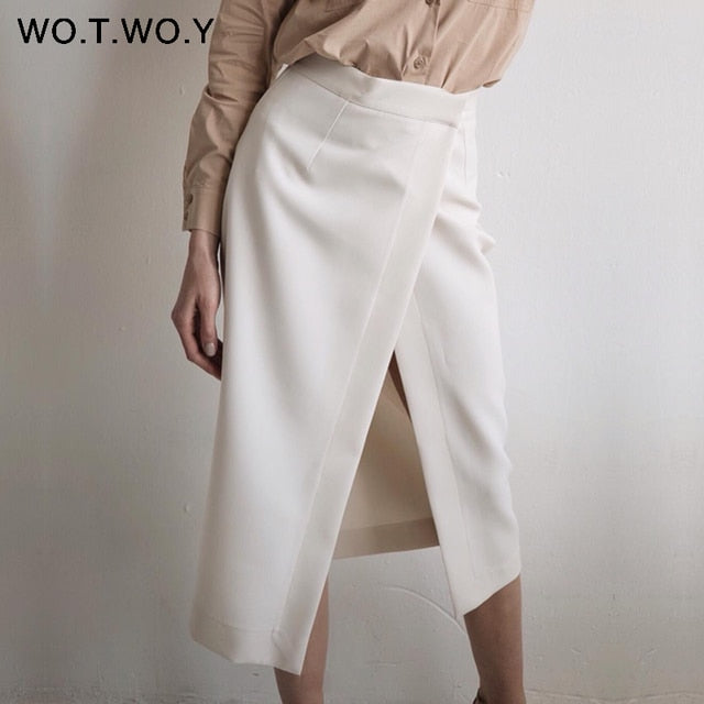 Formal High-Waist Women Skirt Office Lady Mid-Calf Length Straight Women's Skirt