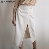 Formal High-Waist Women Skirt Office Lady Mid-Calf Length Straight Women's Skirt