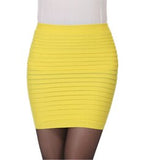Cheapest Free Shipping New Fashion Skirt High Waist Candy Color Plus Size Elastic Pleated