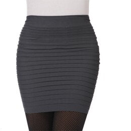 Cheapest Free Shipping New Fashion Skirt High Waist Candy Color Plus Size Elastic Pleated