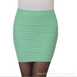 Cheapest Free Shipping New Fashion Skirt High Waist Candy Color Plus Size Elastic Pleated