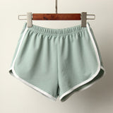 Sports Shorts Women Candy Color Anti Emptied Skinny Shorts Casual Lady Elastic Waist Beach