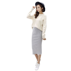 spring Autumn And Winter package hip skirt slit skirts Slim thin female waist skirts Long skirts