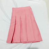 Summer Women Skirt Stitching Student Pleated Skirts