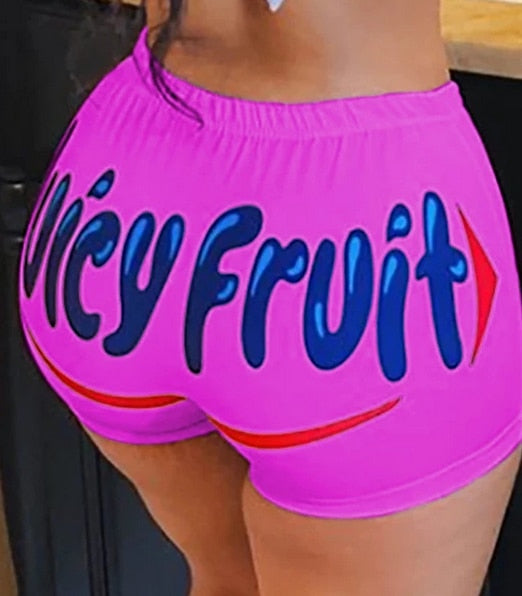 Summer Shorts Slim Womens Short Pants Print Hot Sale Hip-hop Outdoor Sports Elastic Waist