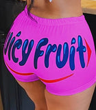Summer Shorts Slim Womens Short Pants Print Hot Sale Hip-hop Outdoor Sports Elastic Waist