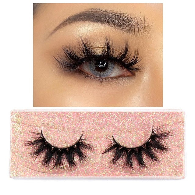 Eyelashes 3D Mink Lashes Fluffy Soft Wispy Volume Natural long Cross False Eyelashes