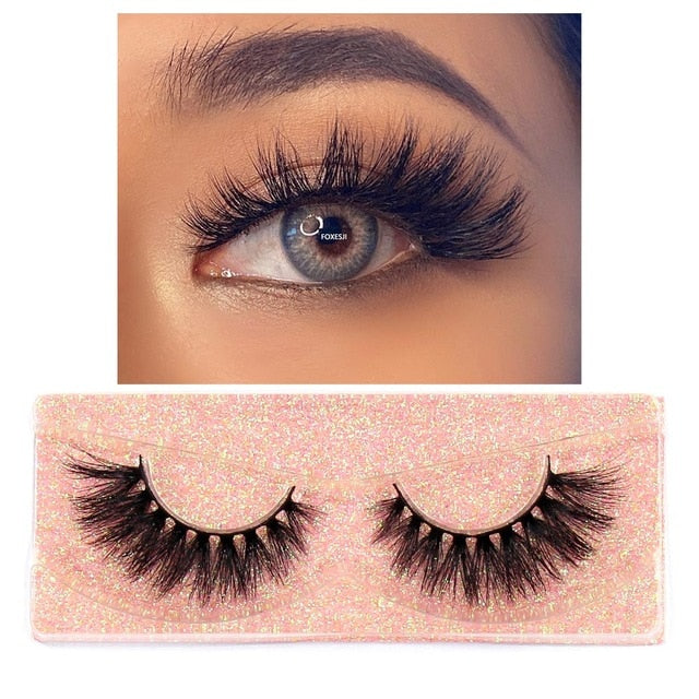 Eyelashes 3D Mink Lashes Fluffy Soft Wispy Volume Natural long Cross False Eyelashes