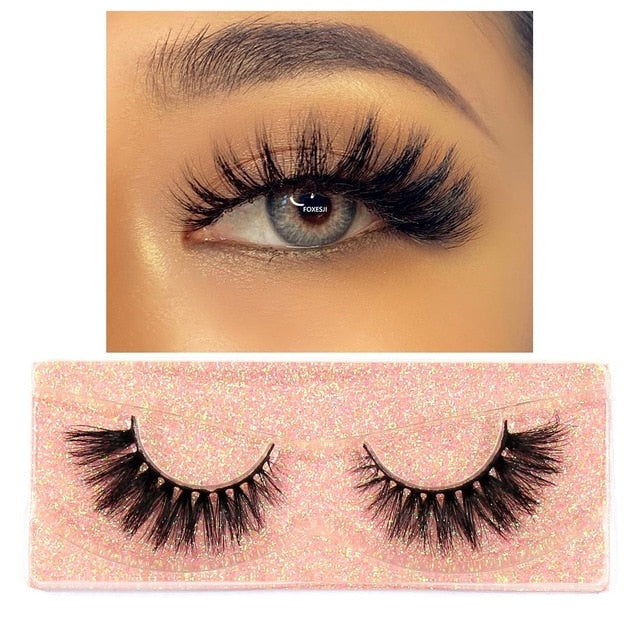 Eyelashes 3D Mink Lashes Fluffy Soft Wispy Volume Natural long Cross False Eyelashes