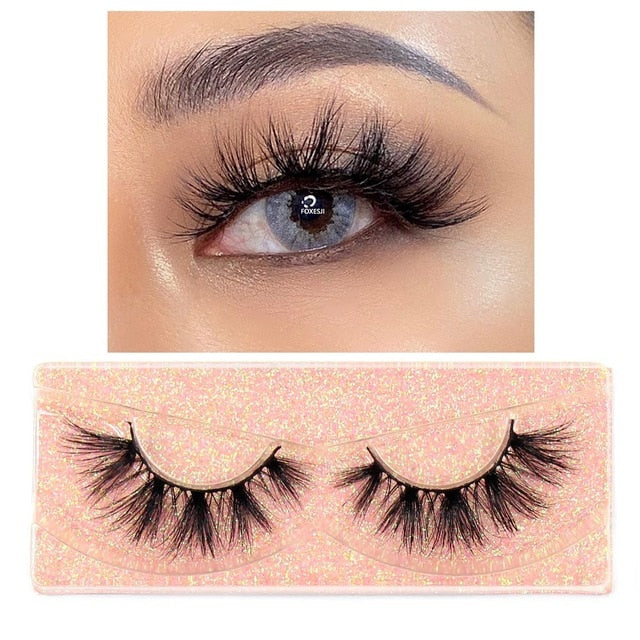 Eyelashes 3D Mink Lashes Fluffy Soft Wispy Volume Natural long Cross False Eyelashes