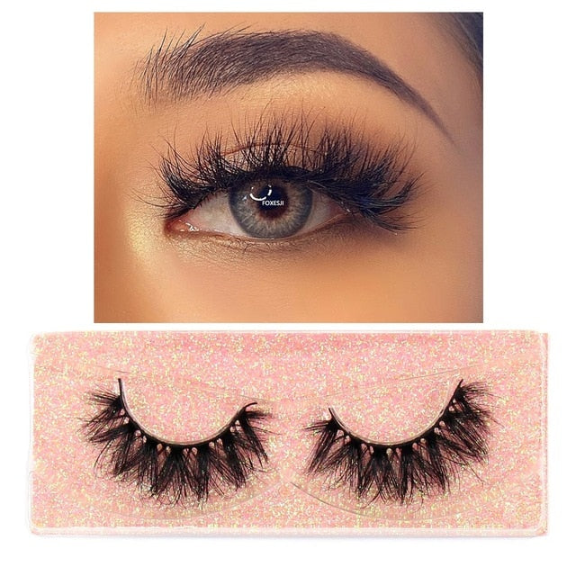 Eyelashes 3D Mink Lashes Fluffy Soft Wispy Volume Natural long Cross False Eyelashes